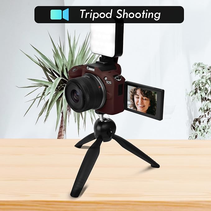 Rieibi EOSR50 EOS R50 Case, Soft Silicone Protective Case for Canon EOS R50 EOSR50 Vlogging Camera, Lightweight EOS R50 Camera Case Grip Cover Body Skin - Coffee - Image 6