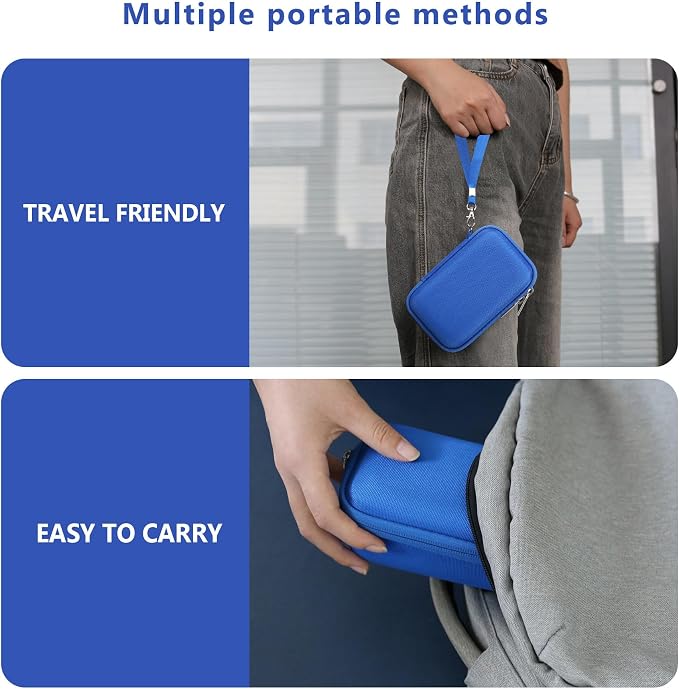 Carrying Case for Canon PowerShot SX740 HS, SX730 HS Camera, Blue | SX720 HS, SX620 HS, G7 X Mark III, G7 X Mark II Digital Camera, Storage Holder Travel Bag with Mesh Pocket for Battery Pack - Image 6