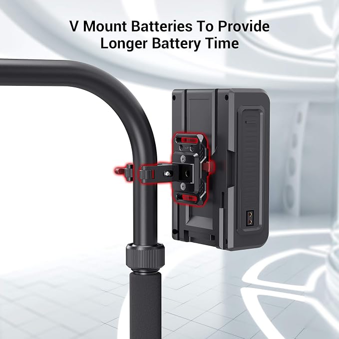SMALLRIG Mini V Mount Battery Plate, V-Lock Mount Battery Plate with Crab-Shaped Clamp for Camera Power Supply - 2989 (Pack of 2) - Image 2