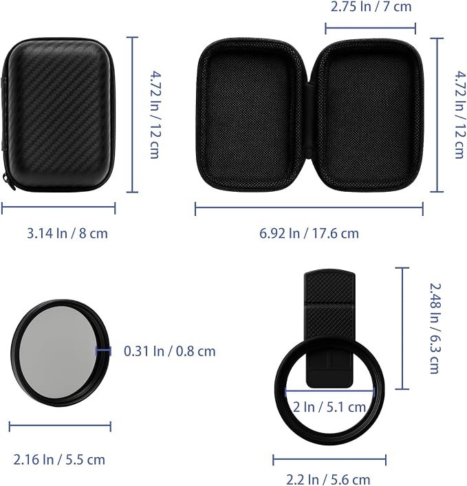 52mm Clip-On Circular Polarizer (CPL) Lens Filter Kit – Professional Phone Camera Filter for iPhone 17–11 & Compatible DSLR Cameras - Image 2