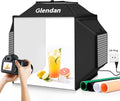 Portable Light Box Photography 16"x16" Upgrade Dimmable Photo Soft Box | Middle Studio for Jewelry & Small Products. 480 LED Lights True Color, Dimmable. Sturdy Build, 4 Backdrops, 10s Fold Setup by Glendan