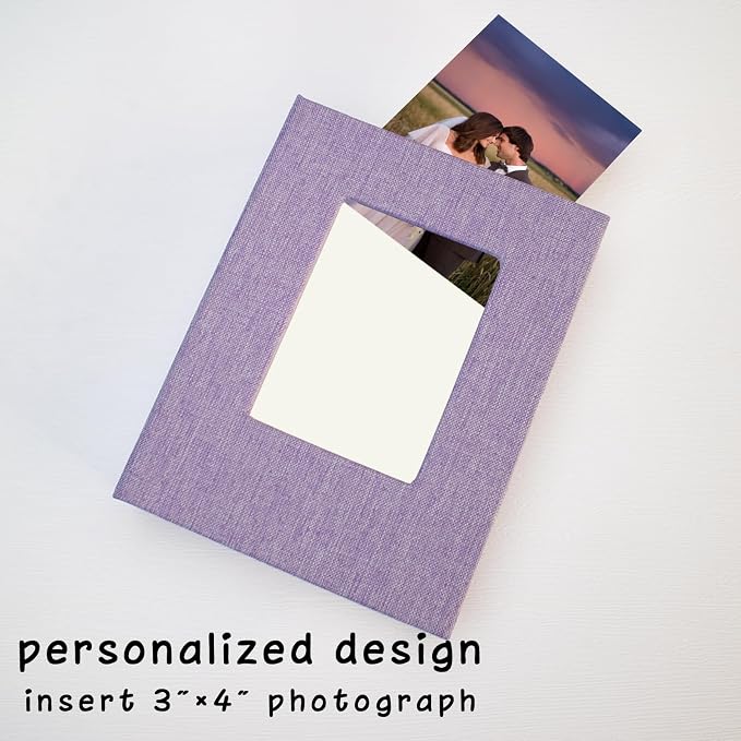 Small Photo Album 5x7, Pack of 2 Linen Picture Book, Each Mini 26-Page Album Holds 52 Photos, Art Presentation Folder for Postcards & Picture Storage - Image 2