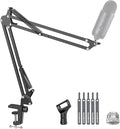 InnoGear Boom Arm Microphone Mic Stand for Blue Yeti Fifine HyperX, Black | Desk Mount, Desktop Stands, Adjustable Reach, Rotate Fully, Folds Away Compactly, for Gaming, Streaming or Recording by InnoGear