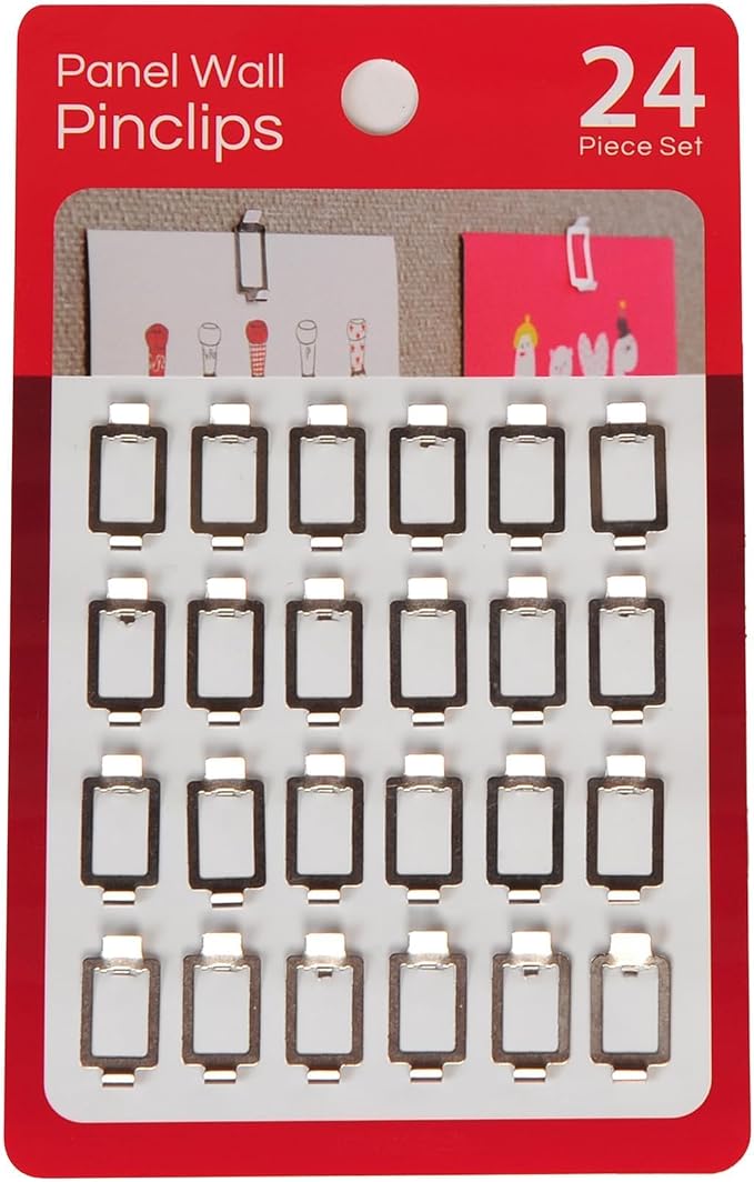 Fabric Cubicle Wall Hooks and Partition Clips, Memo Photo Holder, 24-Pack | Use as clips for memos and photos or hooks for keys, calendars and lightweight office accessories on fabric cubicle walls. by Unknown