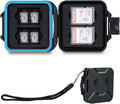 JJC Small SD Card Case Holder for 4 SD & 8 Micro SD Memory Cards | 12 Slots, Slim & Lightweight Design, Water-Resistant & Shockproof, Soft EVA Interior, Includes Wrist Strap, Easy to Carry by JJC