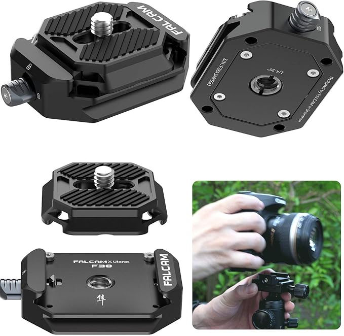 FALCAM F38 Quick Release Kit V1, Plate for DSLR/Mirroless Camera Compatible with Arca Swiss and Clamp for Tripod/Stablizer/Gimbal/Slider-2268 by FALCAM