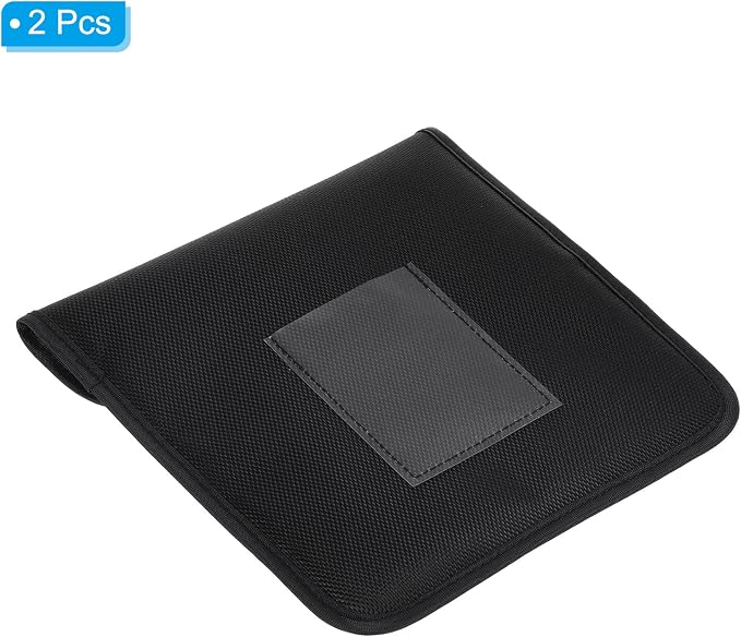 PATIKIL 195x205mm Lens Filter Case, 2Pcs Camera Filter Case Portable Lens Filter Pouch Photography Fit Camera Bag Coat Pocket Drone, Black - Image 3