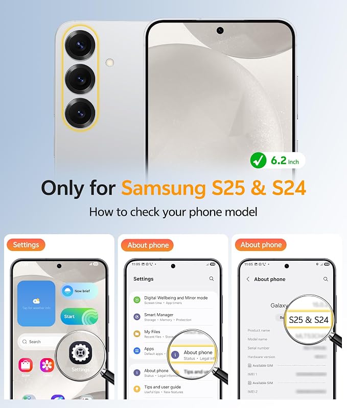 FNTCASE for Samsung Galaxy S25/S24 Case, Fit for Magsafe, Screen Protector | Translucent Matte Magnetic Back, 14FT Military Grade Drop Protection, Shockproof Protective Phone Cover, Off White - Image 2