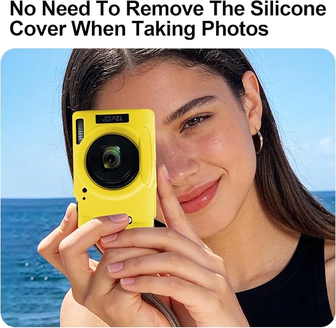 Easy Hood Camera Case for Canon ELPH 360/IXUS 285 HS/IXY 650 Camera,Yellow | With Removable Lens Cover,Soft Silicone Protective Case,Anti-Scratch,Dustproof,Shockproof,Enhanced Grip,Camera Accessories - Image 7