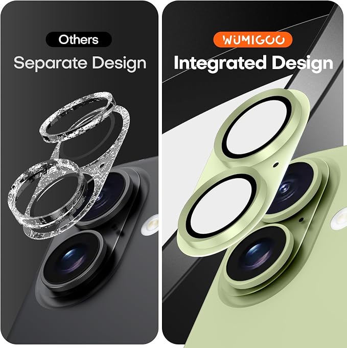 for iPhone 16/16 Plus/iPhone 17 Camera Lens Protector- Sage | Aluminum Alloy, Tempered Glass Camera Cover, Nano Reinforced Adhesive, Accessories, Anti-Drop, Anti-Scratch, Case Friendly - Image 2