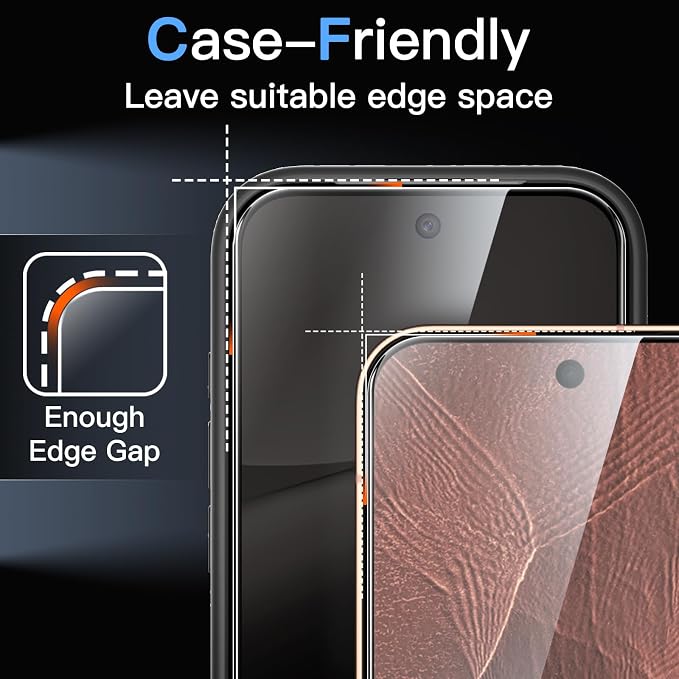 JETech Screen Protector with Lens Protector for Google Pixel 11 Pro XL | 2+2 Pack, 9H+ Shatterproof Tempered Glass, Easy Installation, Fingerprint Unlock Compatible, High Clarity, Anti-Fingerprint - Image 8