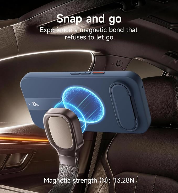 SURITCH for Google Pixel 10a Phone Case, Compatible with MagSafe, Protective Cover with Camera Cover & Adjustable Metal Kickstand for Pixel 10a 2026 -Dark Blue - Image 5