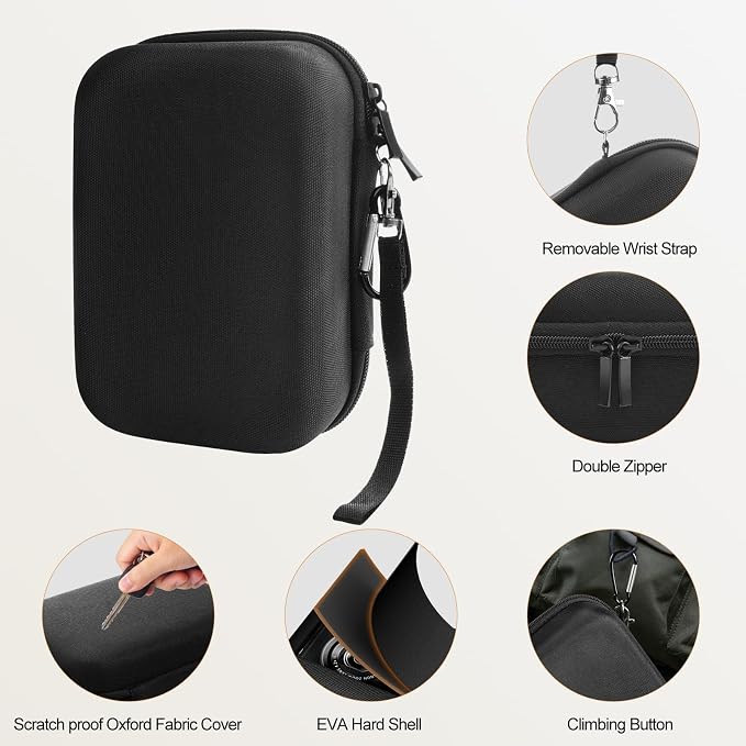 EMART Digital Camera Case, Small Camera Bag Fit Size<6"x4"x1.85" for Kodak. | Lightweight & Durable Camera Case Fits Canon G7 X Mark III/CAMKORY/VJIANGER/lECRAN Perfect for Travel,Daily Carry (Case Only) - Image 6