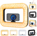 Magnetic Cell Phone Light for Video Recording, Handheld Phone Stabilizer with Light, 8000mAh LED Selfie Phone Ring Light with Phone Holder, Smartphone Video Rig for Camera, Vlog, TikTok by yAyusiPortableSelfieStand