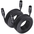 Cable Matters 2-Pack Premium XLR to XLR Cable, Microphone Cable, M-F, 35ft | Mic Cable, Male to Female, 21 AWG Oxygen-Free Copper (OFC), Black by CableMatters