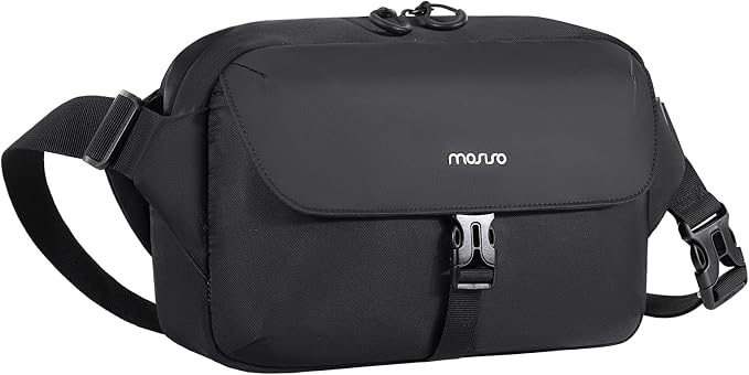 MOSISO Camera Bag Camera Photographers Bag, Shoulder Photography Bag, Black | DSLR/SLR/Mirrorless Waterproof Padded Camera Case with Flap Pocket Compatible with Canon/Nikon/Sony/Fuji, Black by MOSISO