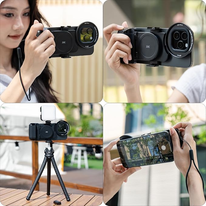 (1+1) 67mm Magnetic iPhone Lens Filter Mount + iPhone Snap Grip Set | Magnetic Filter Adapter for iPhone 16 15 14 Pro/Pro Max Plus w Cold Shoe & 1/4" Hole Pull-Out to Fit Pro Max Plus (No Filters - Image 6