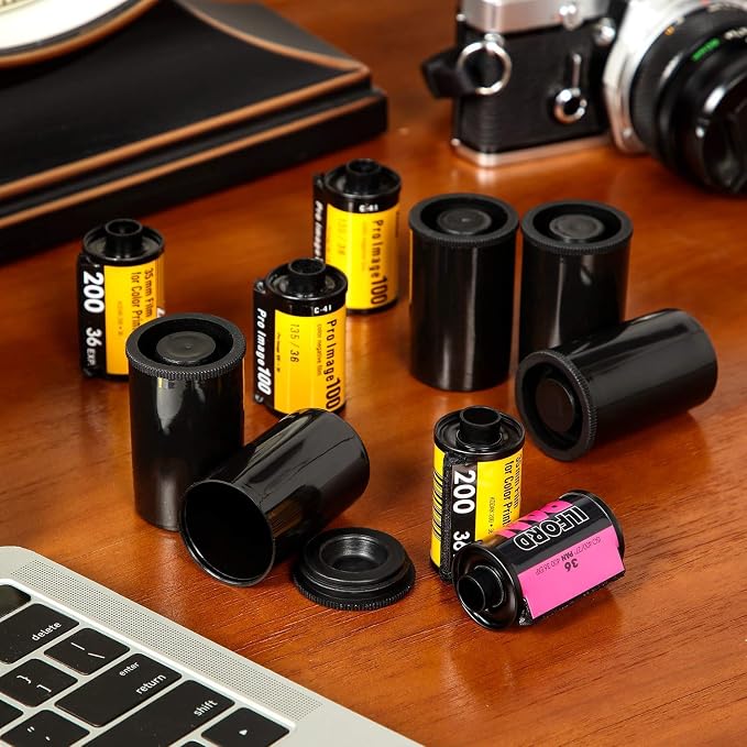 Golden Pearl 35mm Caliber Plastic Film Canisters -20pcs（Black ） - Image 3