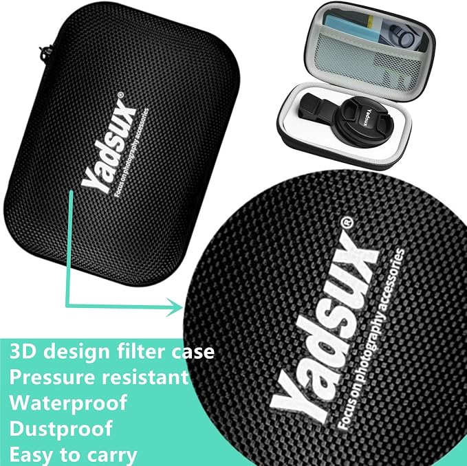 Clip On cpl Polarizing Filter for iPhone, HD Coated Phone Polarizer Lens | 4.2 stars, 144 reviews. Rotating ring for easy adjustment. Cuts water, glass & skin glare. Fits all phones. Pouch & cloth. - Image 4