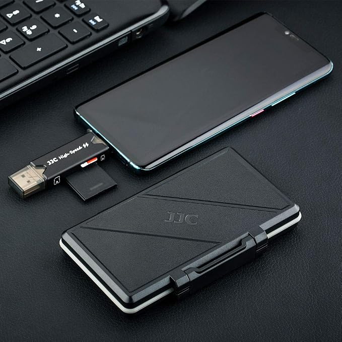 24 Slots Memory Card Case Holder for 16 Micro SD Cards, 8 SD Cards, Includes a 3 in 1 Type C USB 3.0 Micro USB 2.0 Memory Card Reader, Water-Resistant Anti-Shock - Image 8