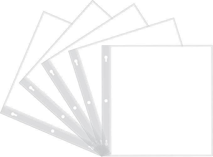 Pioneer Photo Albums Bund Top Loading Page Protectors with White Inserts, 12 by 12-Inch, 5-Pack - Image 2