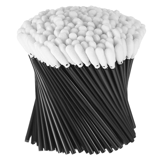 Zhengmy 500 Pcs Foam Swabs for Printer Head Camera Lens 3.66 Inch,Black | Sponge Tip Cleaning Sticks for Inkjet Printer Nozzle, Optical Equipment Dust Removal, Electronics Detailing, Lint-free by Zhengmy
