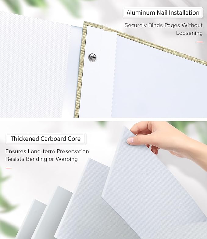 Artfeel Photo Album Self Adhesive Scrapbook Album for 3x5 4x6 5x7 8x10 Pictures,120 Pages Linen Cover with Display Window DIY Photo Book,Ideal Gifts for Family Travel Wedding Baby - Image 7