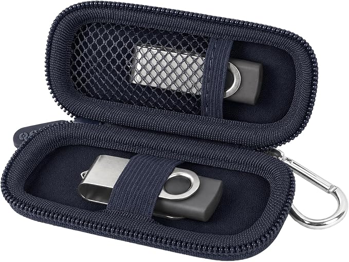 USB Flash Drive Case, SD Card/Thumb Drive/Memory Cards Holder, Bag Only | SDXC/SDHC Storage, Electronic Accessories Organizer for SanDisk / for Samsung, for Students/IT/Office/School/Travel, Royal by ALKOO