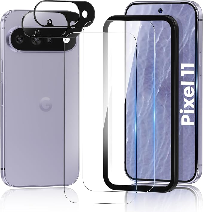 for Google Pixel 11 HD Clear Screen Protector & Camera Lens Protector | 9H Tempered Glass, Fingerprint Unlock, Anti-Scratch, Full Coverage, Easy Installation Tool, Case Friendly, Bubble Free by RXNMH