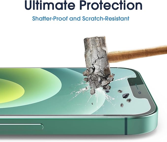 amFiIm OneTouch for iPhone 12 Mini Screen Protector 5.4" Tempered Glass | Auto-Alignment, 30s Install, Bubble Free, 9H Hardness, Scratch & Drop Protection, HD Clear, Case Friendly, 2 Pack (12M-5.4'') - Image 5