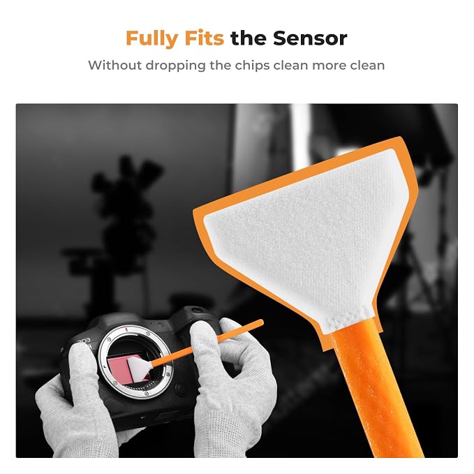 K&F CONCEPT 24mm Full-Frame Sensors Cleaning Swabs X10，Camera Clean | High-Efficiency ,Vacuumed Package,Soft and Flexible,Easy to Carry,Smooth and lint-free for CCD CMOS,Multi-Device Use - Image 3