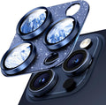 Camera Lens Protector for iPhone 16/15/14 Pro Max & 16/15/14 Pro | Glitter Blue, Aluminum Alloy, 9H+ Glass Camera Cover, Nano Reinforced Adhesive, Anti-Drop, Anti-Scratch, Case Friendly by WumigooProducts