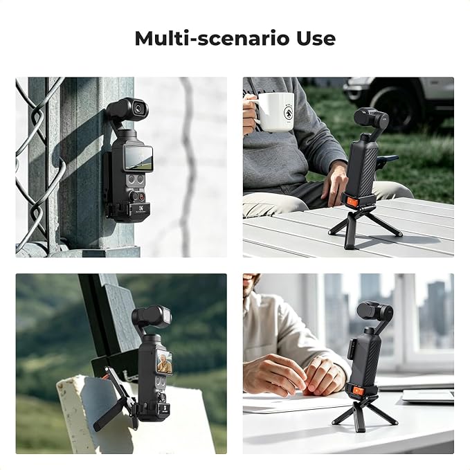 K&F CONCEPT Magnetic Expansion Frame Compatible with DJI Osmo Pocket 4P/4/3 | Aluminium Alloy Protective Cage with Quick Release Design, Cold Shoe & 1/4 Screw Mount for Vlogging Accessories, PP63 - Image 7
