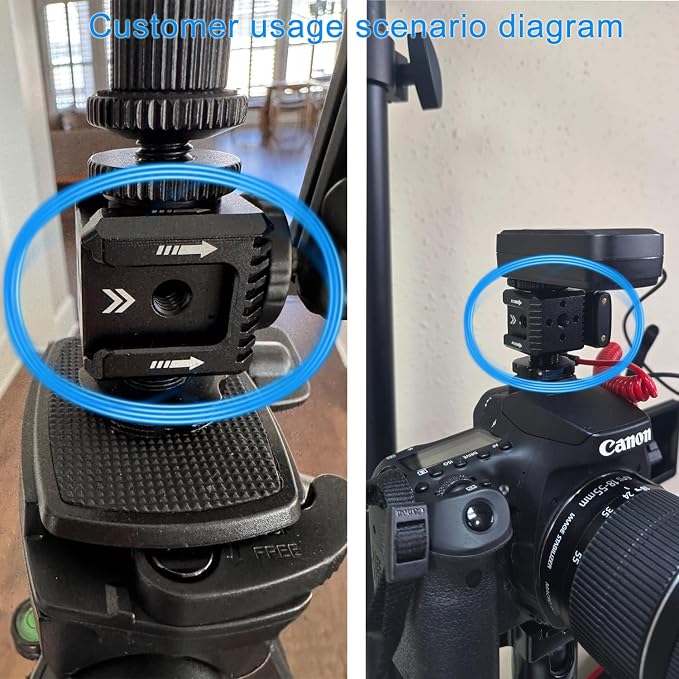 Suptig 3 Port Cold Shoe Mount with 1/4"-20 Thread for Camera Cage Flash LED Monitor Microphone etc. - Image 8