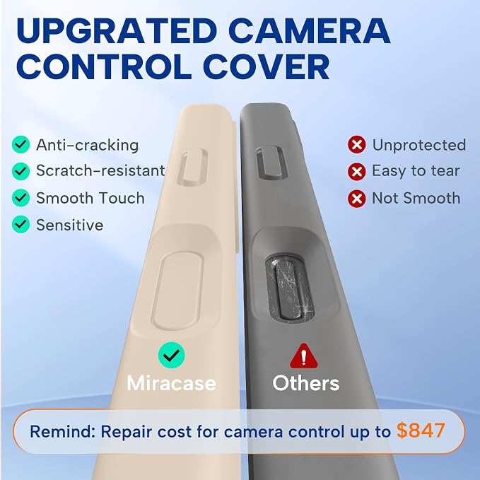 Miracase Silicone & Magnetic for iPhone 16 Case, Sand | Compatible with MagSafe, Anti-Scratch Microfiber Lining, Liquid Silicone Case Shockproof Drop Protection Phone Case for 16 - Image 3