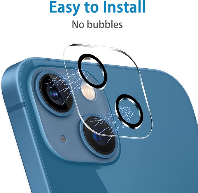 Dengduoduo 3 Pack Tempered Glass Camera Lens Protector for iPhone 13 6.1" & iPhone 13 Mini 5.4", Ultra HD, 9H Hardness, Anti-Scratch, Case Friendly, Easy to Install [No Affect on Night Shots] - Image 6