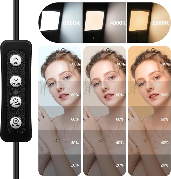 15W LED Photo Video Light 2-Pack, 69" Photography Lighting Kit for Camera | Bi-Color Dimmable LED Continuous Lights, 2800-6500K CRI 97+ 2000LM for Studios,YouTube TikTok Video Recording,Game Streaming - Image 3