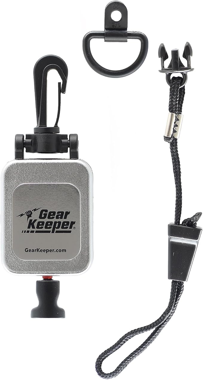 Gear Keeper CB Mic Keeper - Retractable Mic Holder for CB Radio (RT2-4712) | USA made CB mic holder retractable, snap clip mount, lanyard & mounting hardware included, 29" reach, 9oz retraction by GearKeeper