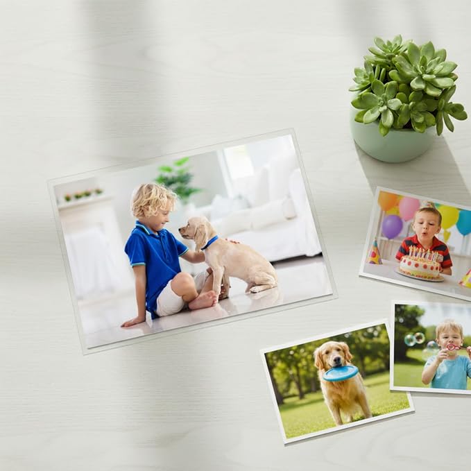 6x9 Photo Sleeves 100 Pcs, Acid-Free Archival Quality - Crystal Clear Photo Storage Protectors for 8'' Pictures & Art Prints, Standard A5 Paper & Statement (Half Letter) Documents, Family Albums - Image 7