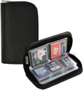 Memory Card Carrying Case - Suitable for Micro SD, Mini SD and 4X CF, Card Holder Bag Wallet for Media Storage Organization (Black) by JCSMARTEC