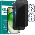2+2 Pack Privacy Screen Protector for iPhone 15 Plus, 6.7 Inch | Camera Lens Protector, Tempered Full Screen Glass, Anti-Spy, Bubble Free, Case Friendly by AVOAR