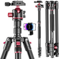 CAMBOFOTO 74" Professional Camera Tripod & Monopod with Carry Bag | Ball Head Aluminum Photography DSLR Tripod, Compatible with Binoculars Laser Telescope (Weight 3 Lbs, 13Lbs Load) by CAMBOFOTO