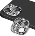 for iPhone 13 & iPhone 13 Mini Camera Lens Protector, Bling 3D Rhinestone Sparkle Diamond 9H Tempered Glass Camera Cover Anti Scratch Shockproof Metal Lens Screen Full Protective Cover by Hsefo