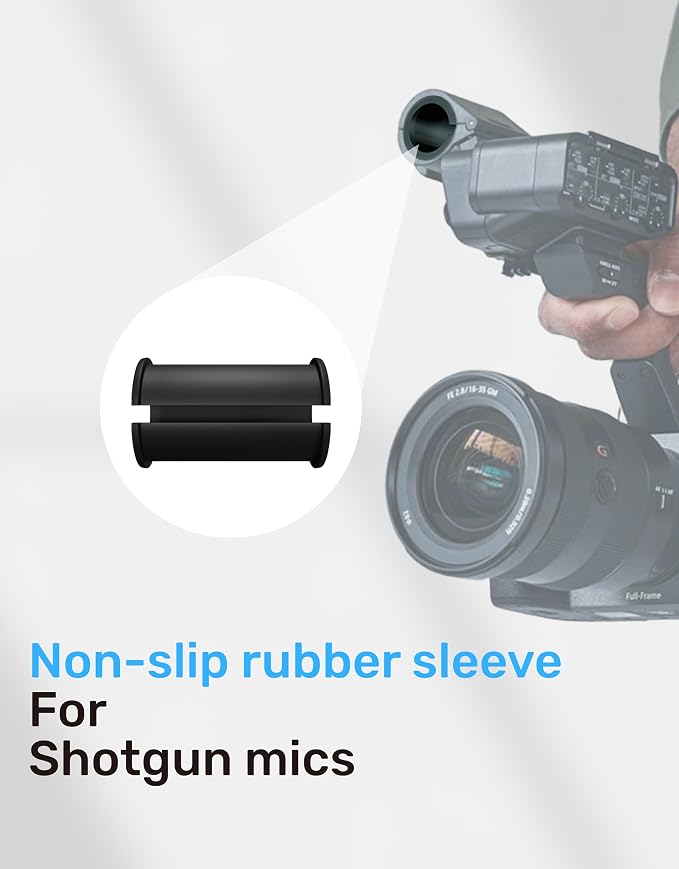 Shotgun Microphone Shock Mount Rubber Sleeve, 5 Pack for Shotgun Mics | Compatible with Sony Camcorder FX3, FS7, FX6, FX8, FX9, NX80, FS5, Rode NTG, and Sennheiser MKH Shotgun Mics and More - Image 2
