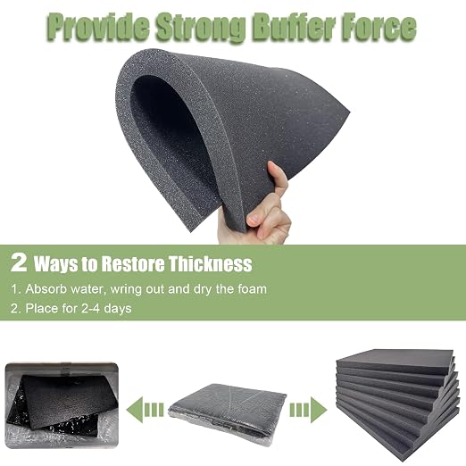 LAFENLIN Cuttable Foam 8-Pack for Gun Cases, 16x12x1" Cushion Sheet | High-density closed-cell polyethylene, pre-scored for easy customization.Protects firearms, electronics, tools & collectibles - Image 4