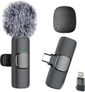 Professional Wireless Mini Microphone for iPhone 17/16/15, Android Phone, Cordless Omnidirectional Lavalier Lapel Mic, Plug-Play Lavalier Mic for TikTok, YouTube & Interviews by Caiord