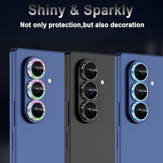 Meshine for Samsung Galaxy Z Fold 8 Ultra Camera Lens Protector,Scratch Proof,Strong Adsorption,9H Hardness with Metal Ring Camera Cover,Case Friendly,Accessories Lens Protector,Black - Image 7