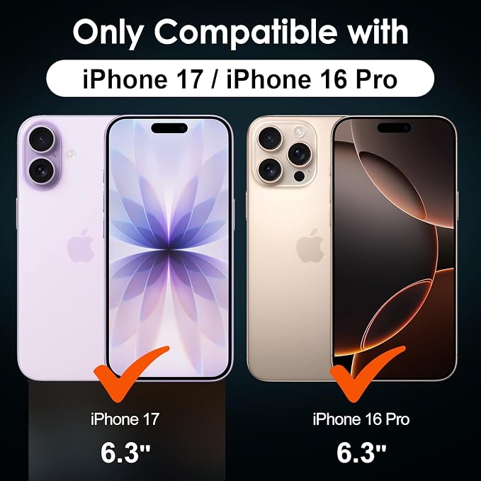 ivoler Screen Protector for iPhone 17/16 Pro 6.3" Tempered Glass 2-Pack | with [Easy Installation Frame], Anti-Scratch Case Friendly Clear HD Film for iPhone 17/ iPhone 16 Pro 6.3 inch - Image 2