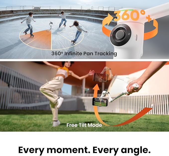 Insta360 Flow 2 Pro Phone Gimbal Stabilizer for iPhone & Android, AI Phone Gimbal, Phone Stabilizer for Travel & Vlogs, Phone Stabilizer for Videos, YouTube, TikTok - Ultimate Creator Bundle Grey - Image 3