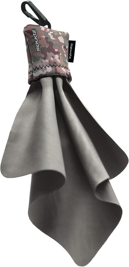 SPUDZ Classic Microfiber Lens Cleaner – Clip-On Pouch, Washable – for Binoculars, Scopes, Glasses, Screens | Classic | Multi-Camo, 6 x 6 Inch - Image 6